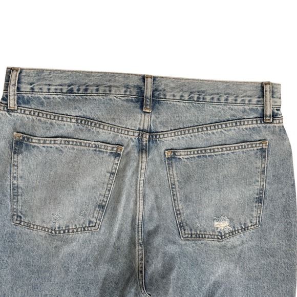 Nuuds Jeans Light Wash Distressed Denim Size 31 Straight Leg Button Fly - Picture 5 of 9